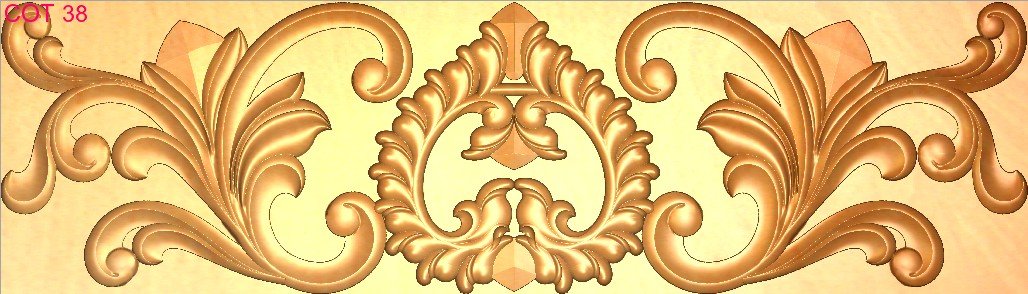 COT DESIGNS - COT-38 Classical Baroque Floral Scrollwork Decorative Panel 3D Model